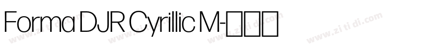 Forma DJR Cyrillic M字体转换